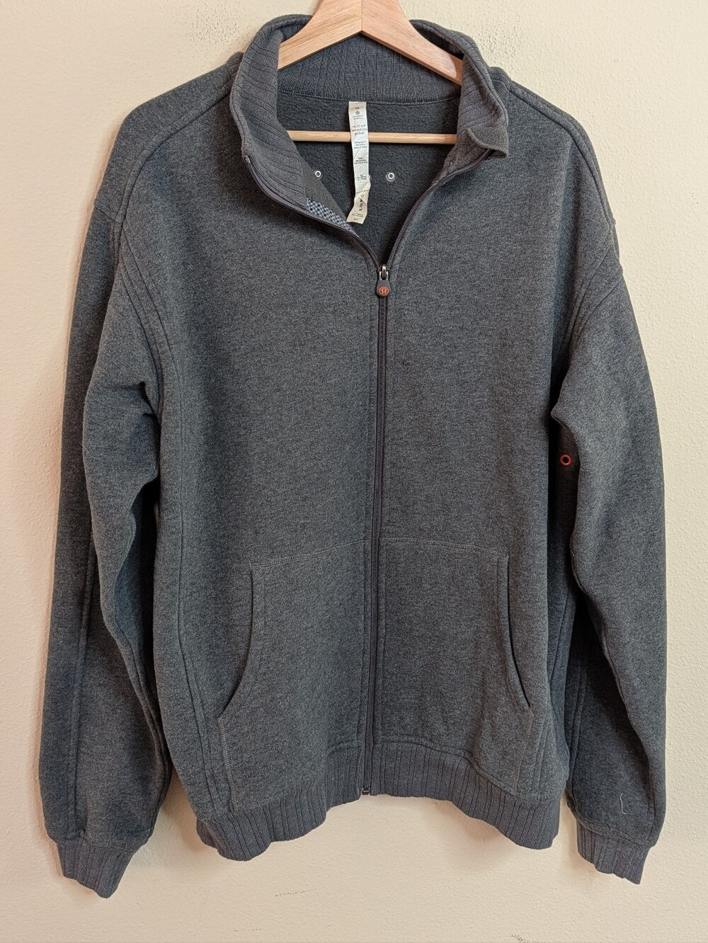 Lululemon Full Zip Jacket Men's Gray Heavyweight Size XL